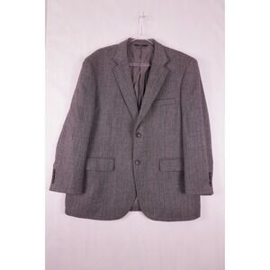 Joseph & Feiss Gold 44S Gray Wool Herringbone Tweed Blazer Jacket Sports Coat
